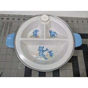 Excello Divided Dish Boy Blue Warming